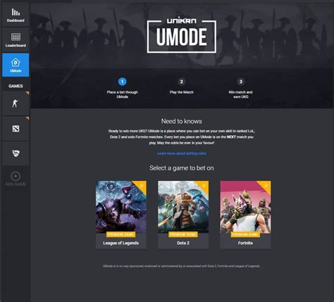 unikrn umode reddit|Unikrn launches UMode skill.